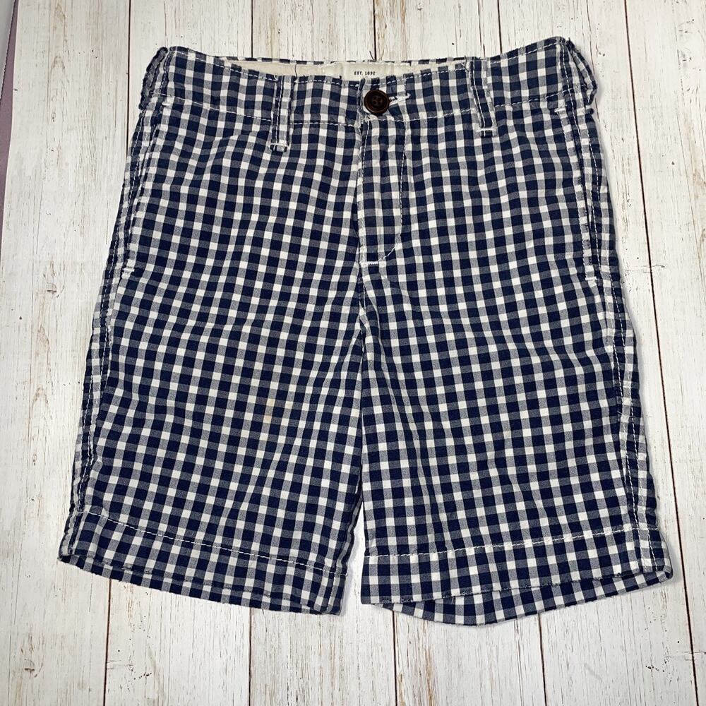 Boys ABERCROMBIE KIDS Blue/White Plaid SHORTS Size 10